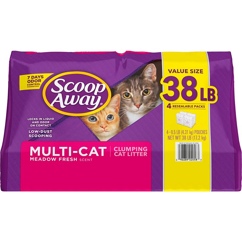 Scoop Away Super Clump Clumping Cat Litter, Unscented, 25 Lbs