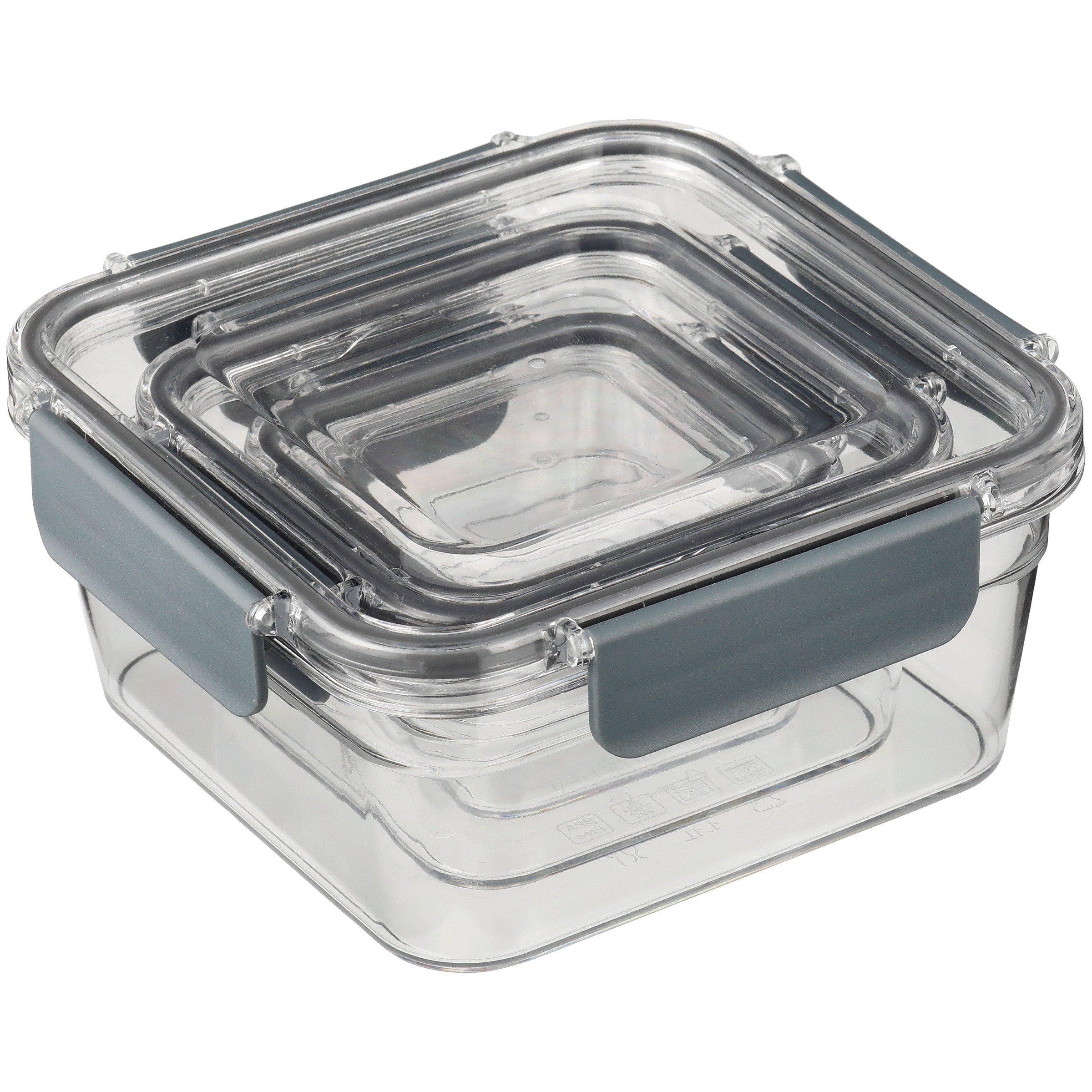 Kitchen& Table Tritan Square Plastic Food Containers with Lids - Shop ...