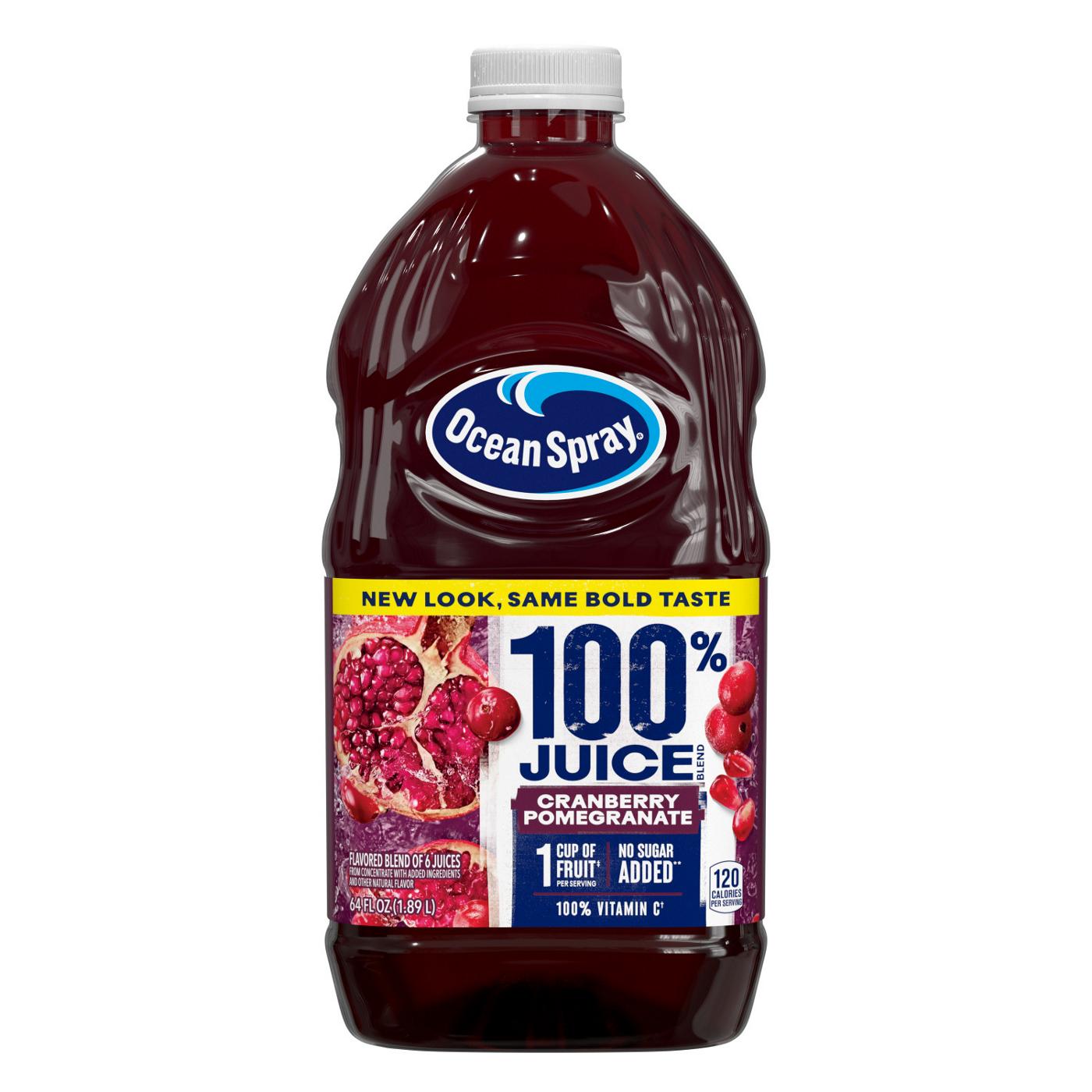 Ocean Spray Ocean Spray® 100% Juice Cranberry Pomegranate Juice Blend, 64 Fl Oz Bottle; image 1 of 6