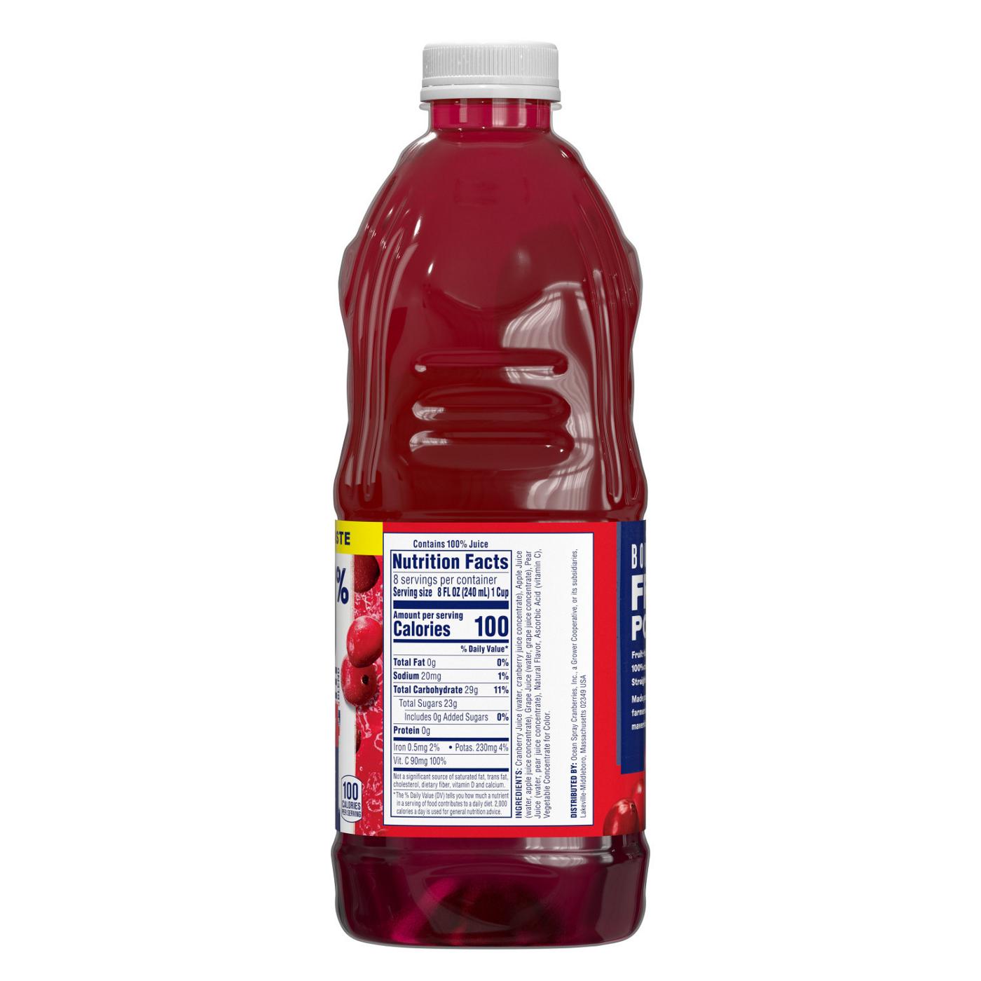 Ocean Spray 100% Cranberry Juice; image 6 of 7