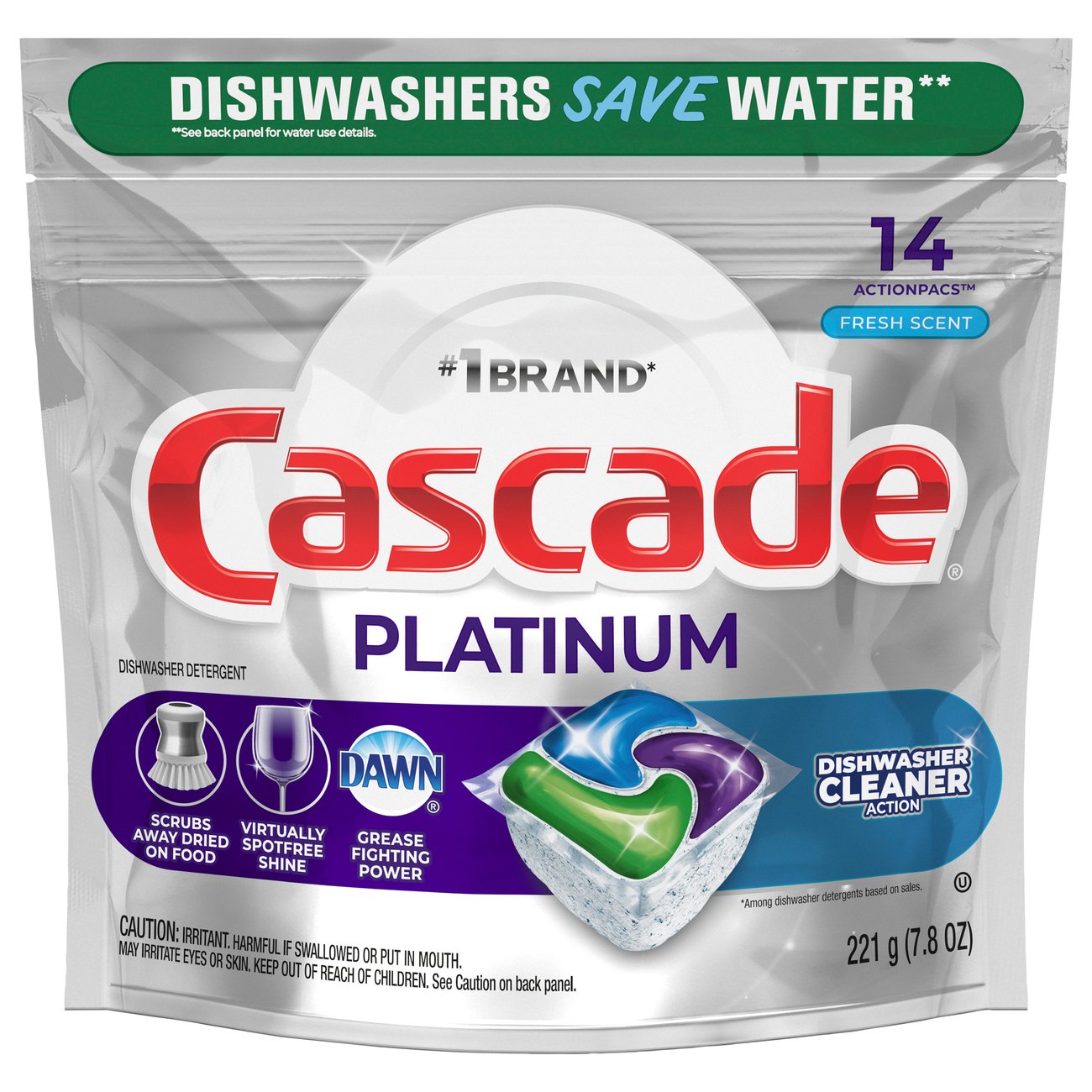 Cascade Platinum Fresh Scent Actionpacs Dishwasher Cleaner Shop Dish
