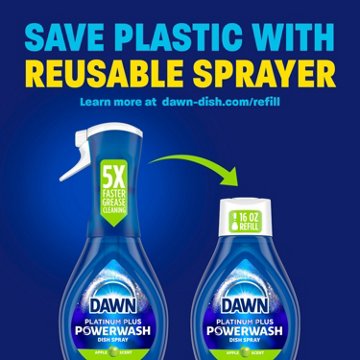 Dawn Powerwash Platinum Apple Scent Dish Spray, 16 oz