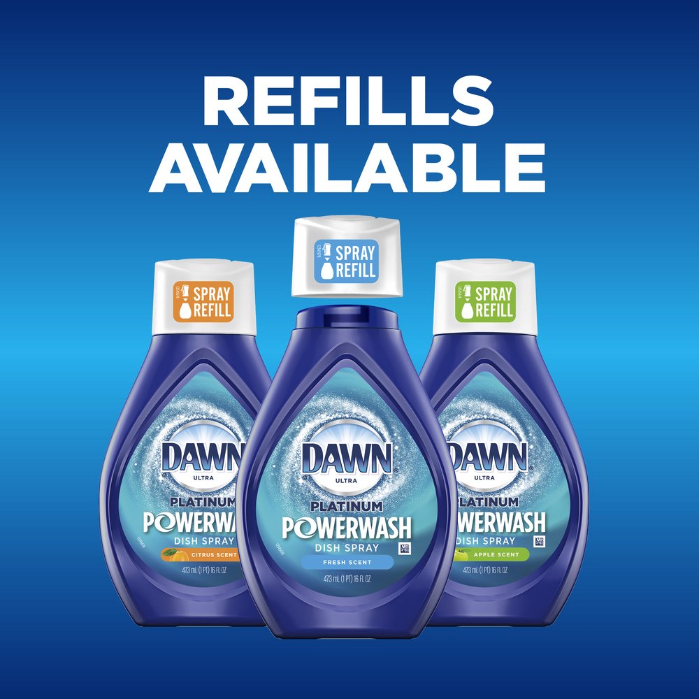 Dawn Platinum Powerwash Lemon Scent Dish Spray Refillable - Shop Dish Soap  & Detergent at H-E-B