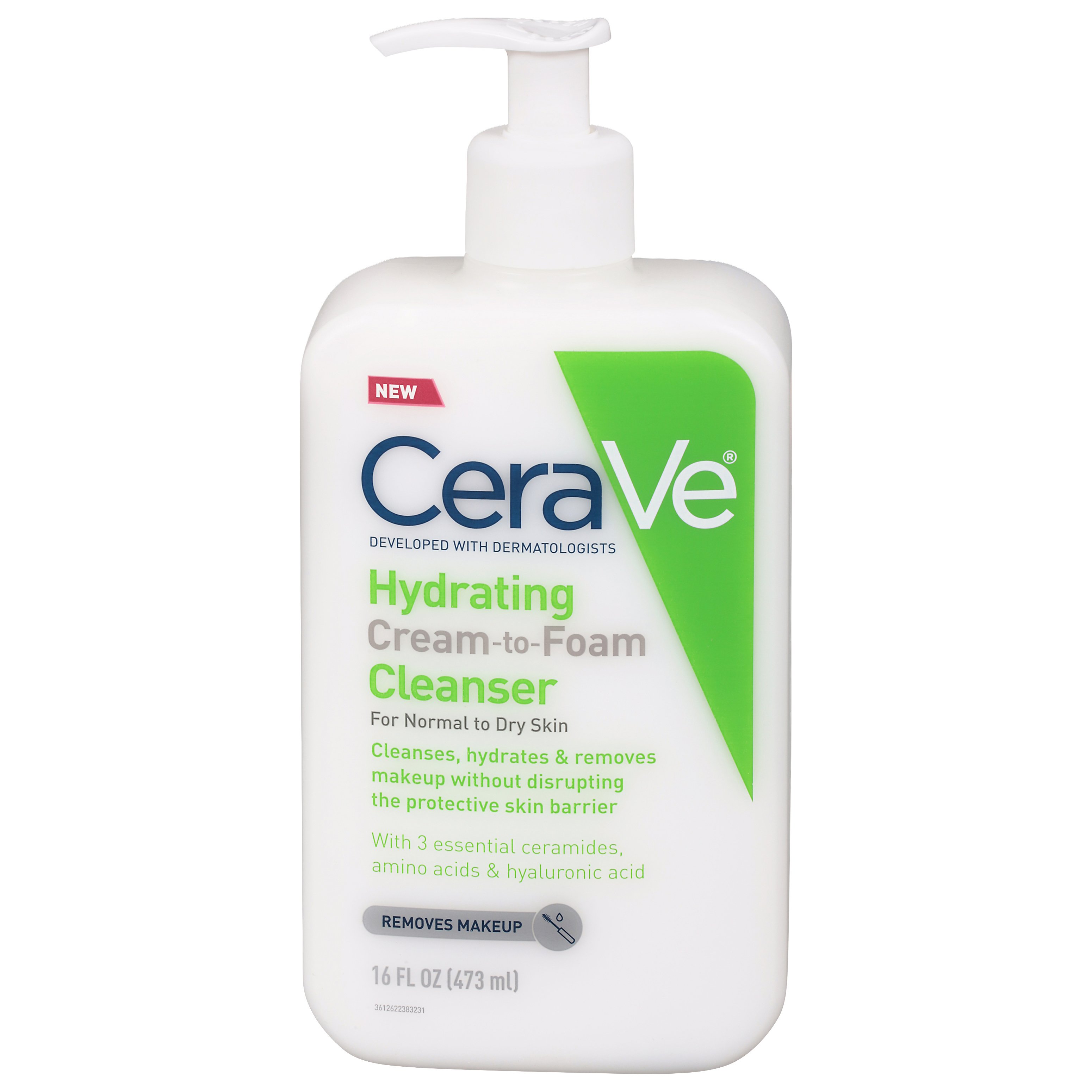 CeraVe Hydrating Cream-to-Foam Cleanser Shop Facial & Scrubs at H-E-B