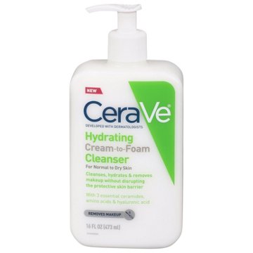 CeraVe Hydrating Cream-to-Foam Cleanser, 16 oz