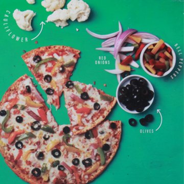 MightyCrust by H-E-B Veggie Cauliflower Crust Gluten Free Frozen Pizza, 11.8 oz