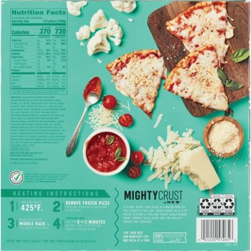 MightyCrust by H-E-B Five Cheese Cauliflower Crust Gluten Free Frozen Pizza, 10 oz