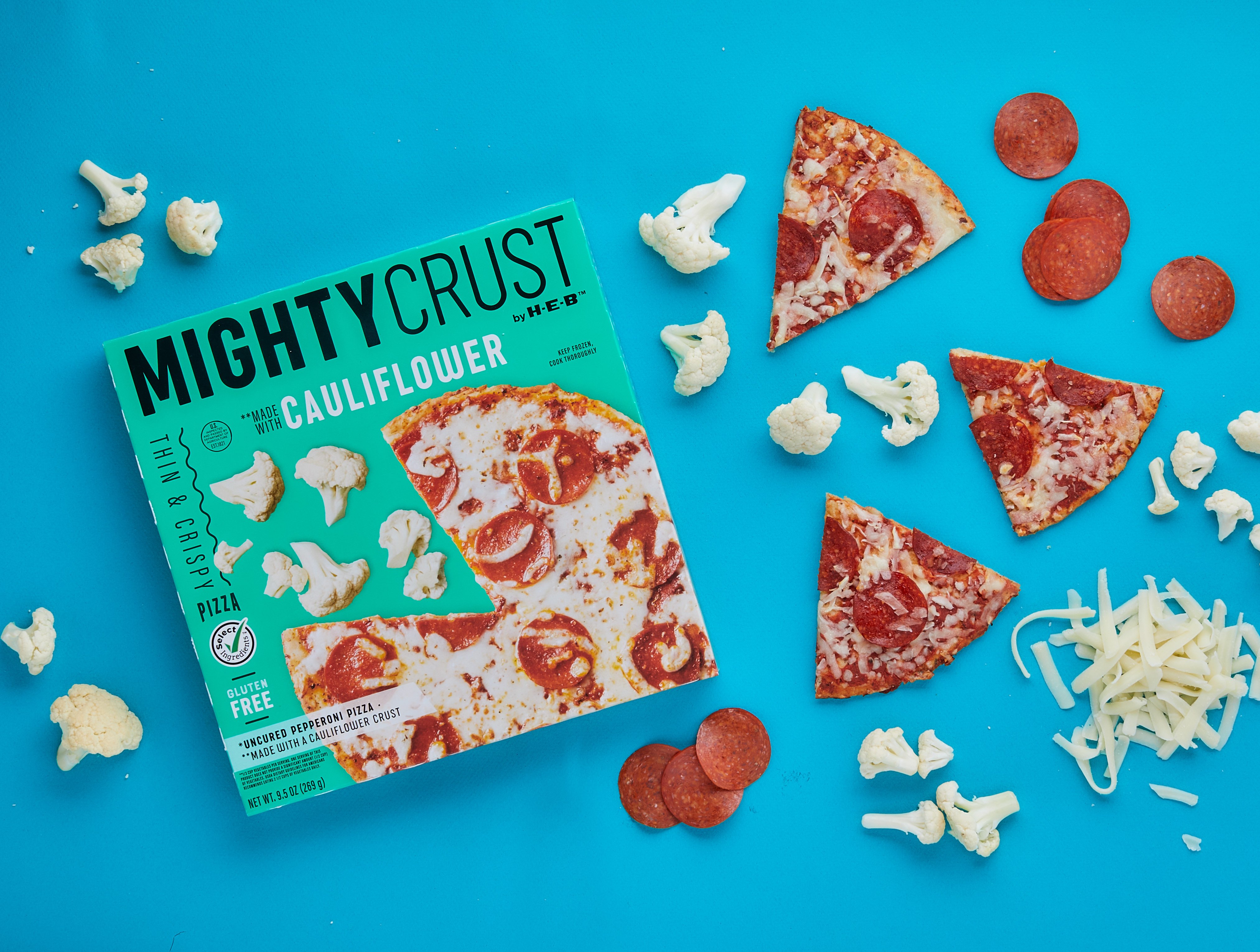 MightyCrust By H-E-B Frozen Cauliflower Pizza - Pepperoni - Shop Pizza ...