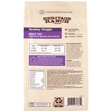 Heritage Ranch by H-E-B Healthy Weight Adult Dry Cat Food - Chicken & Brown Rice