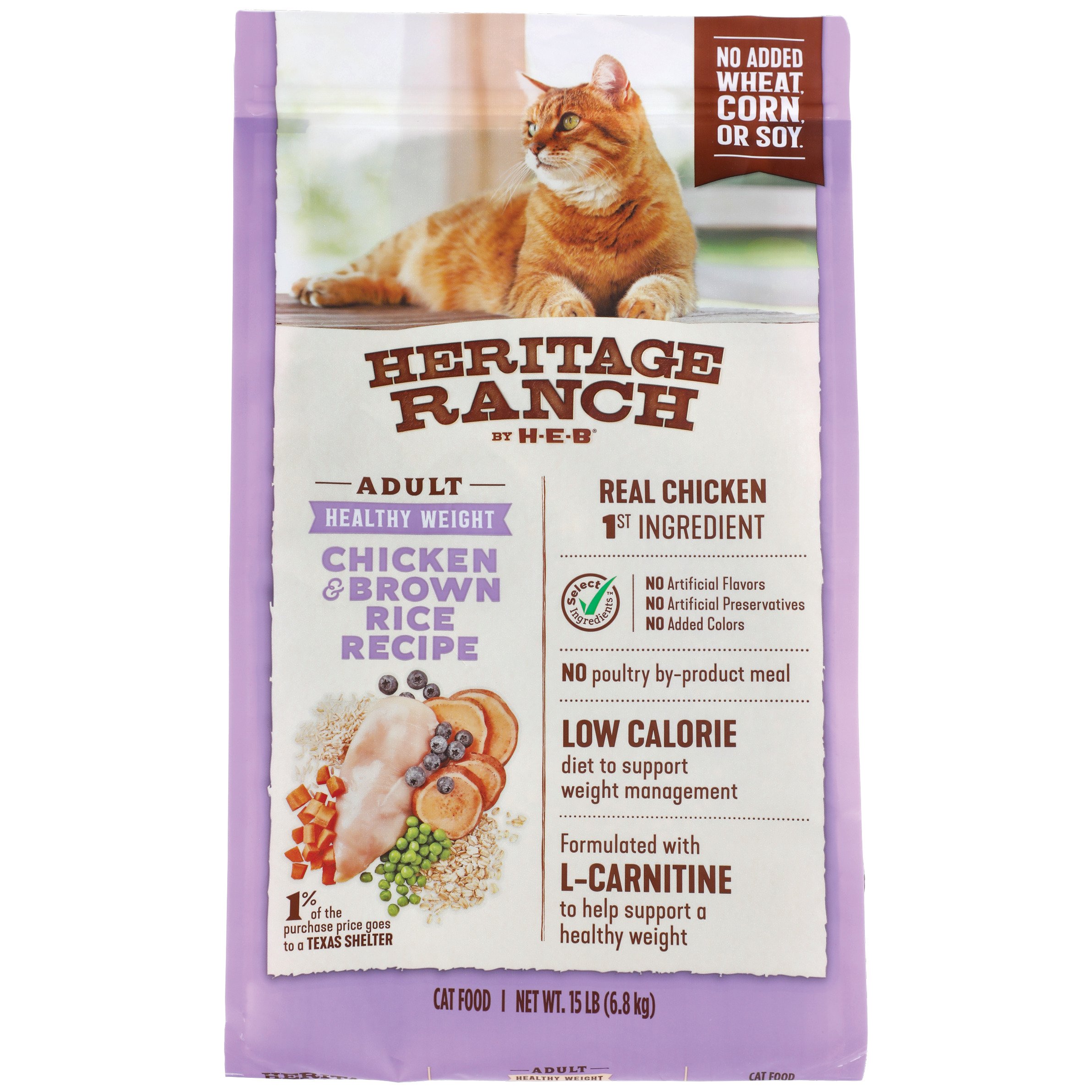 Heritage Ranch by H E B Healthy Weight Adult Dry Cat Food Chicken Brown Rice