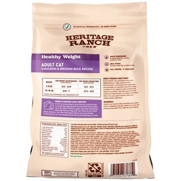 Heritage Ranch by H-E-B Healthy Weight Adult Dry Cat Food - Chicken & Brown Rice