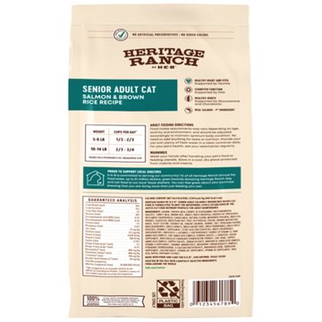 Heritage Ranch by H-E-B Senior Adult Dry Cat Food - Salmon & Brown Rice