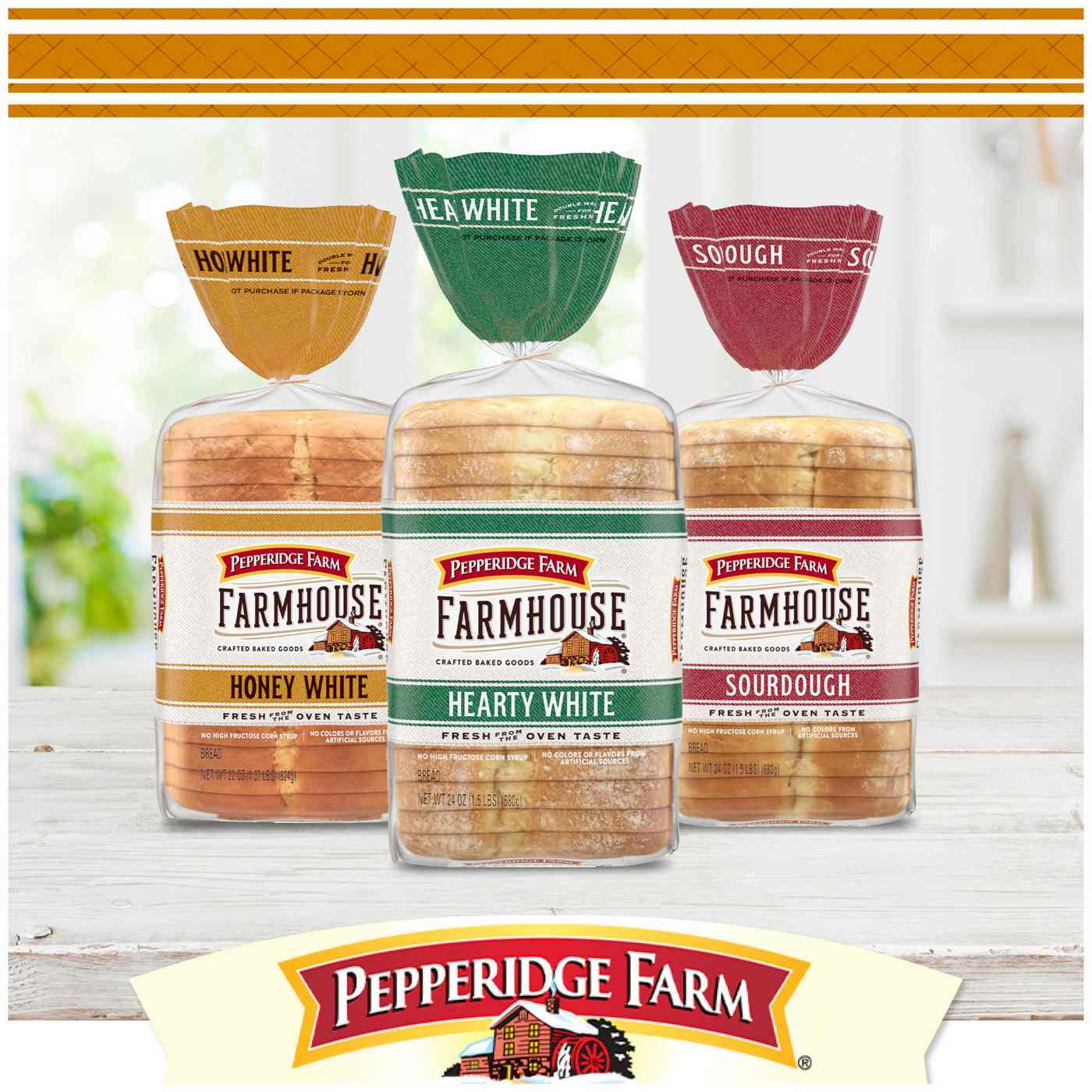 Pepperidge Farm Farmhouse Honey White Bread; image 4 of 9