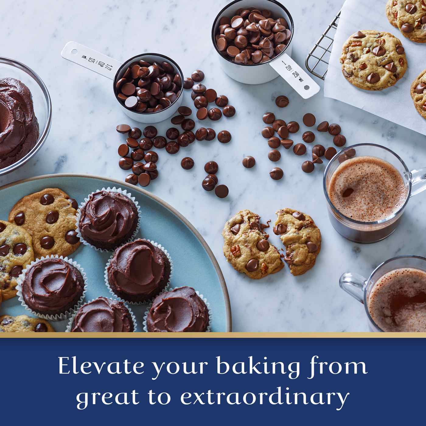 Ghirardelli 100% Cacao Unsweetened Chocolate Chips for Baking, Premium Baking Chips; image 7 of 7