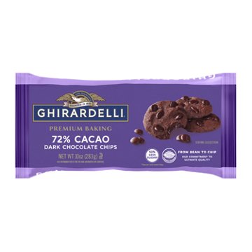 Ghirardelli Premium Baking 72% Cacao Dark Chocolate Chips, 10 oz