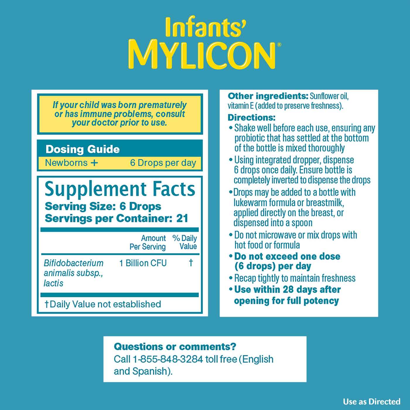 Mylicon Infants Daily Probiotic Drops; image 7 of 8