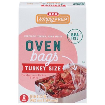 H-E-B Simply Prep Oven Bags Turkey Size, 2 ct