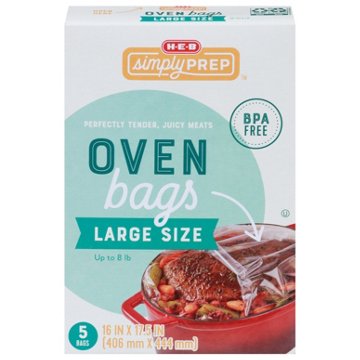 H-E-B Simply Prep Oven Bags Large Size, 5 ct