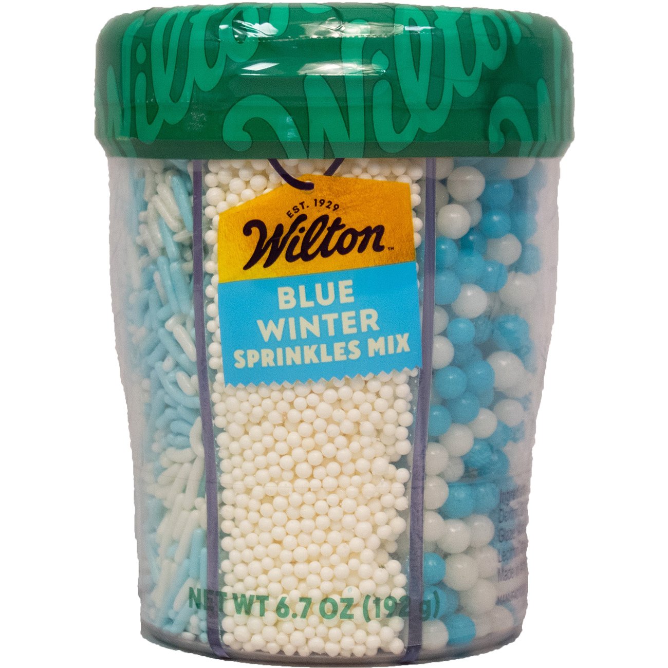 Wilton Christmas 6Cell Silver & Blue Holiday Sprinkles Shop Icing