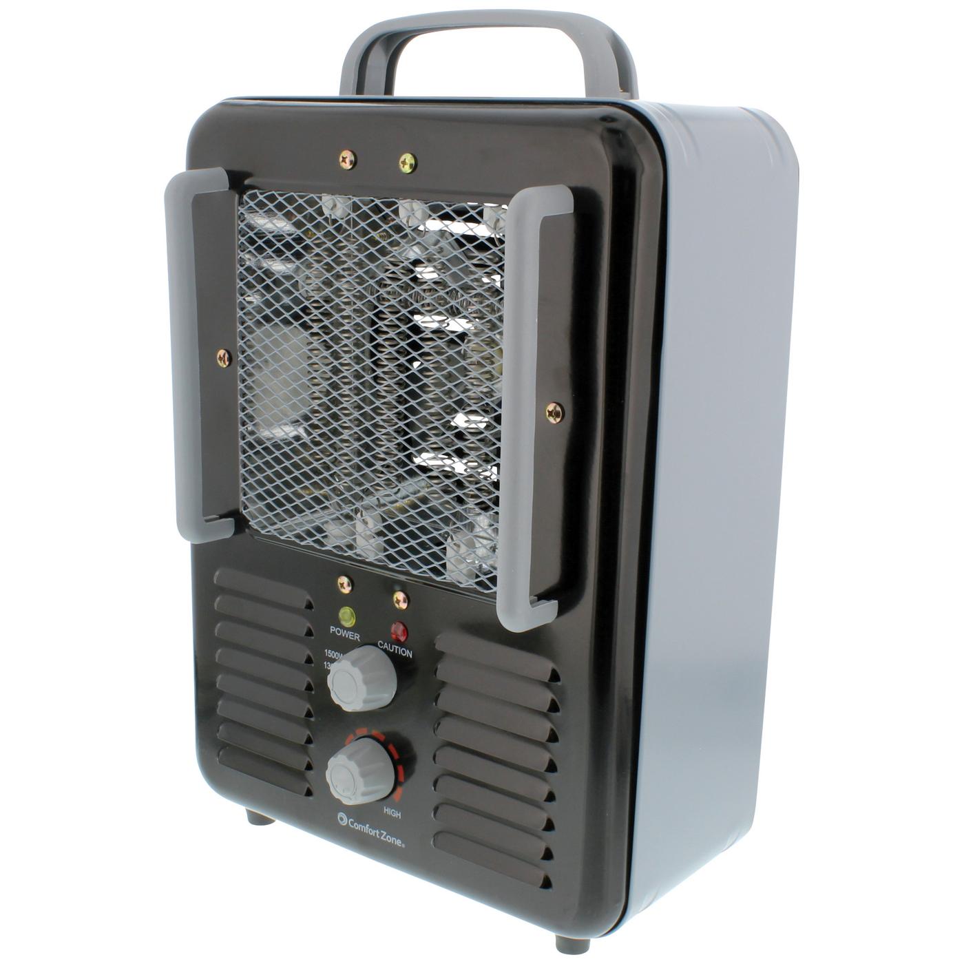 Comfort Zone Milkhouse 1500W Black Utility Heater - Shop Air Conditioners u0026  Heaters at H-E-B