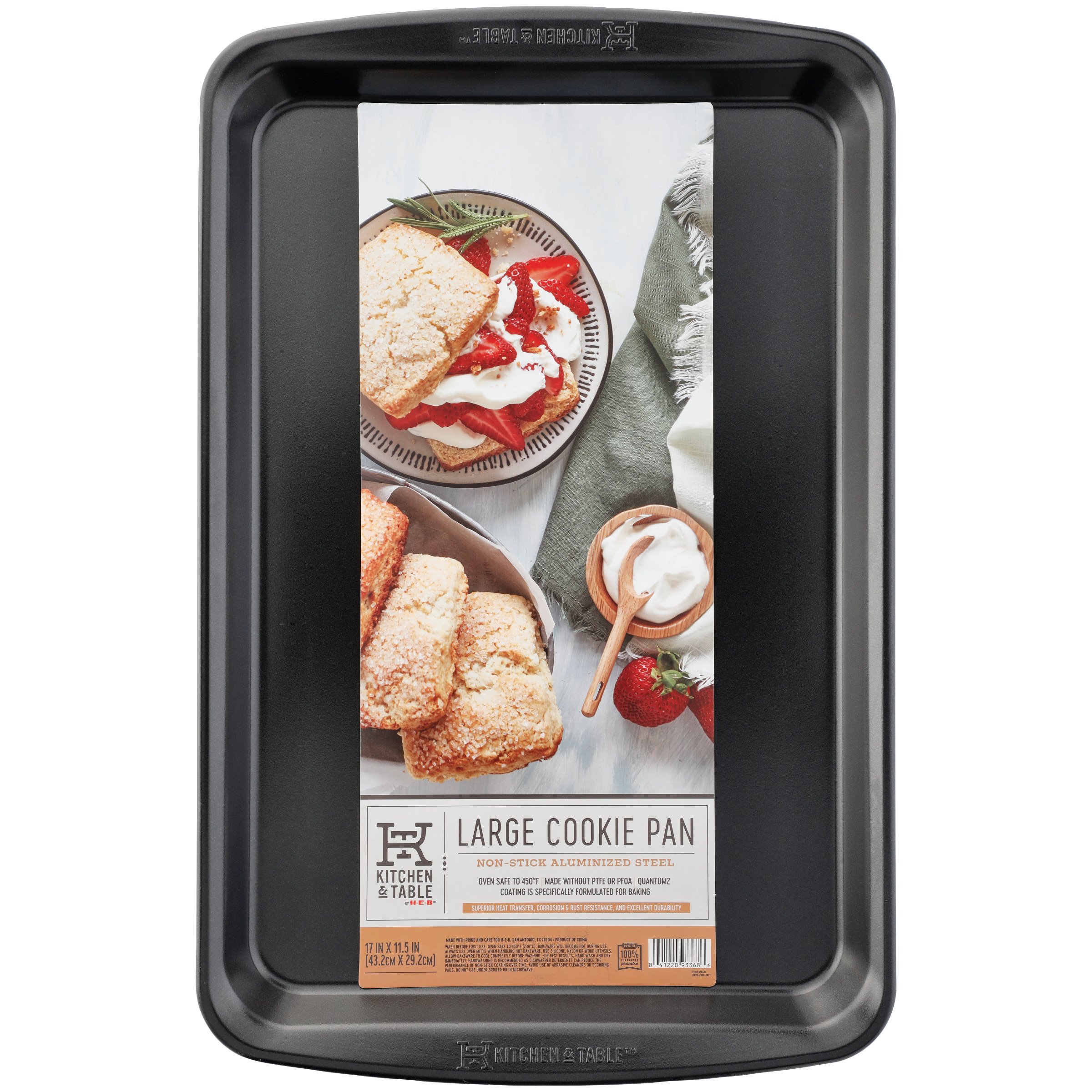 Kitchen & Table by H-E-B Gunmetal Aluminized Steel Large Cookie Sheet -  Shop Pans & Dishes at H-E-B