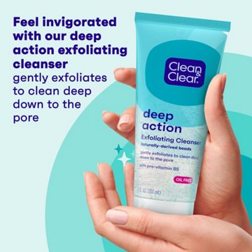Clean & Clear Oil-Free Deep Action Exfoliating Facial Cleanser