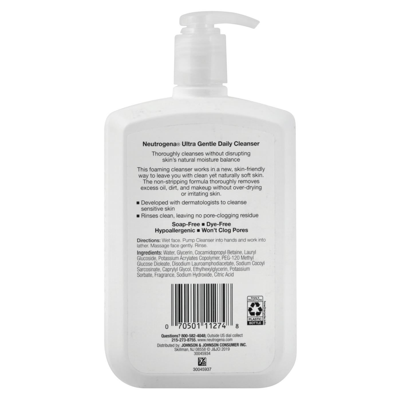 Neutrogena Ultra Gentle Daily Cleanser; image 3 of 3