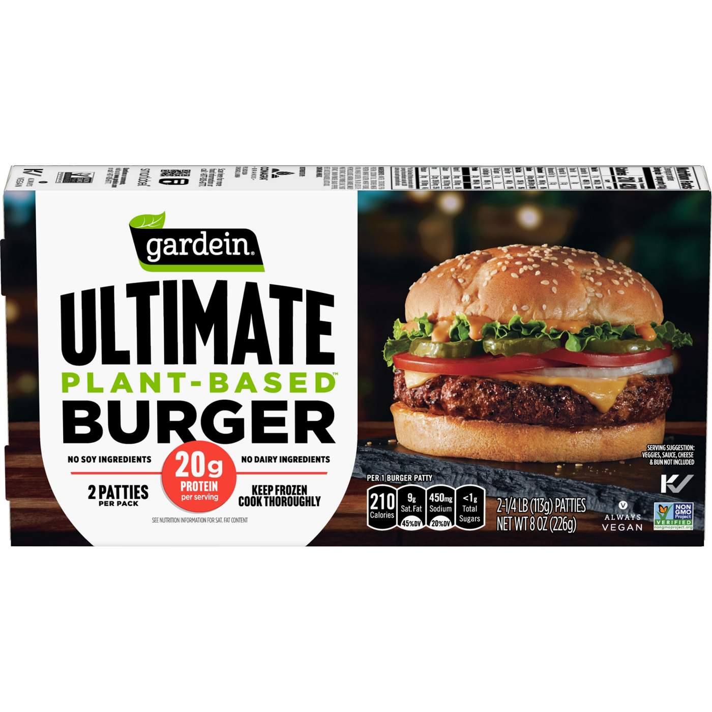 Gardein Ultimate Plant-Based Vegan Burger; image 1 of 7