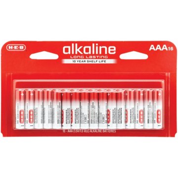 H-E-B Alkaline AAA Batteries, 16 pk