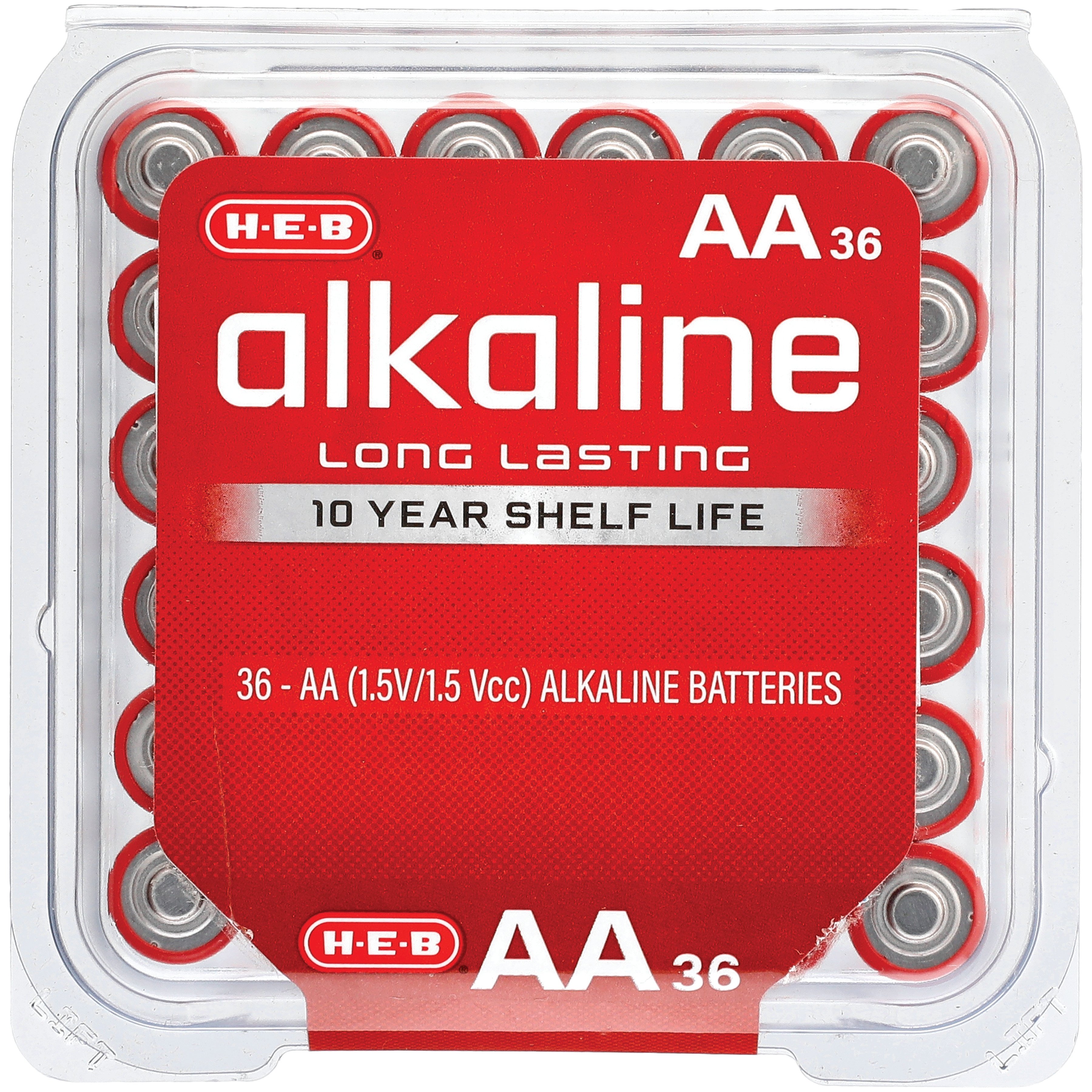 HEB Alkaline AA Batteries Shop Batteries at HEB