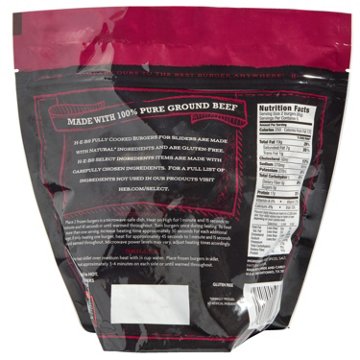 H-E-B Fully Cooked Frozen Beef Burger Sliders, 18 oz