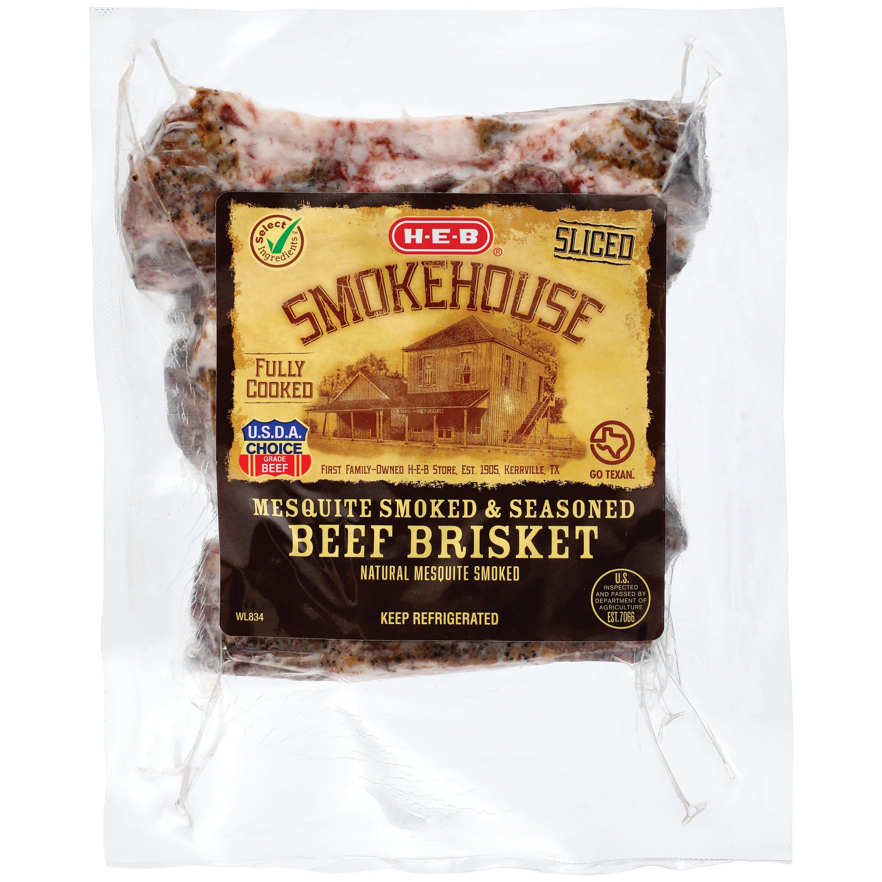 H-E-B Fully Cooked Mesquite Smoked Brisket - Shop Beef At H-E-B