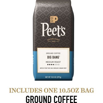 Peet's Coffee Big Bang Medium Roast Ground Coffee, 10.5 oz