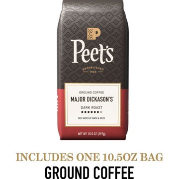 Peet's Coffee Major Dickason's Blend Dark Roast Ground Coffee, 10.5 oz