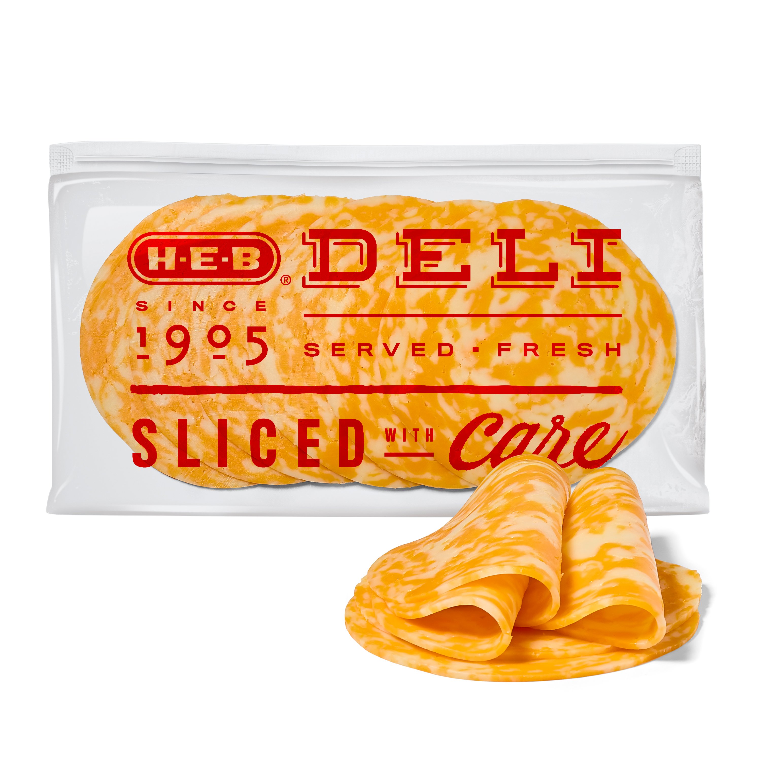 H-E-B Deli Colby Jack Cheese, Sandwich Sliced, Avg. 0.5 lb