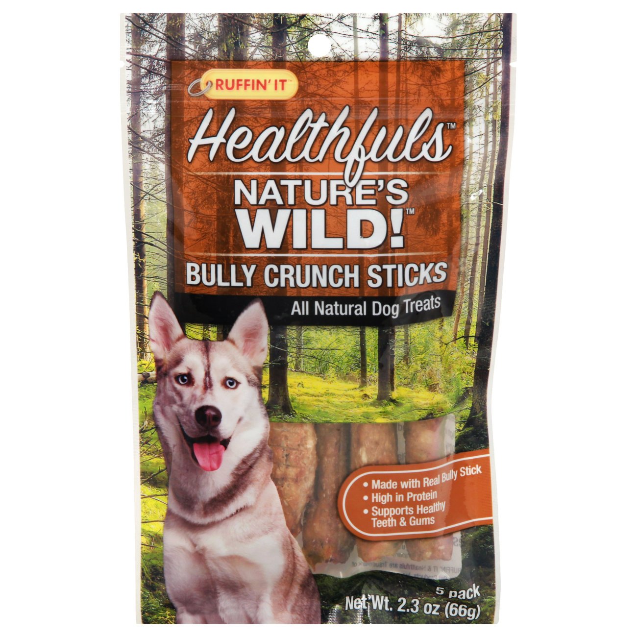 Ruffin' It Healthfuls Nature's Wild Bully Crunch Sticks Shop Dogs at