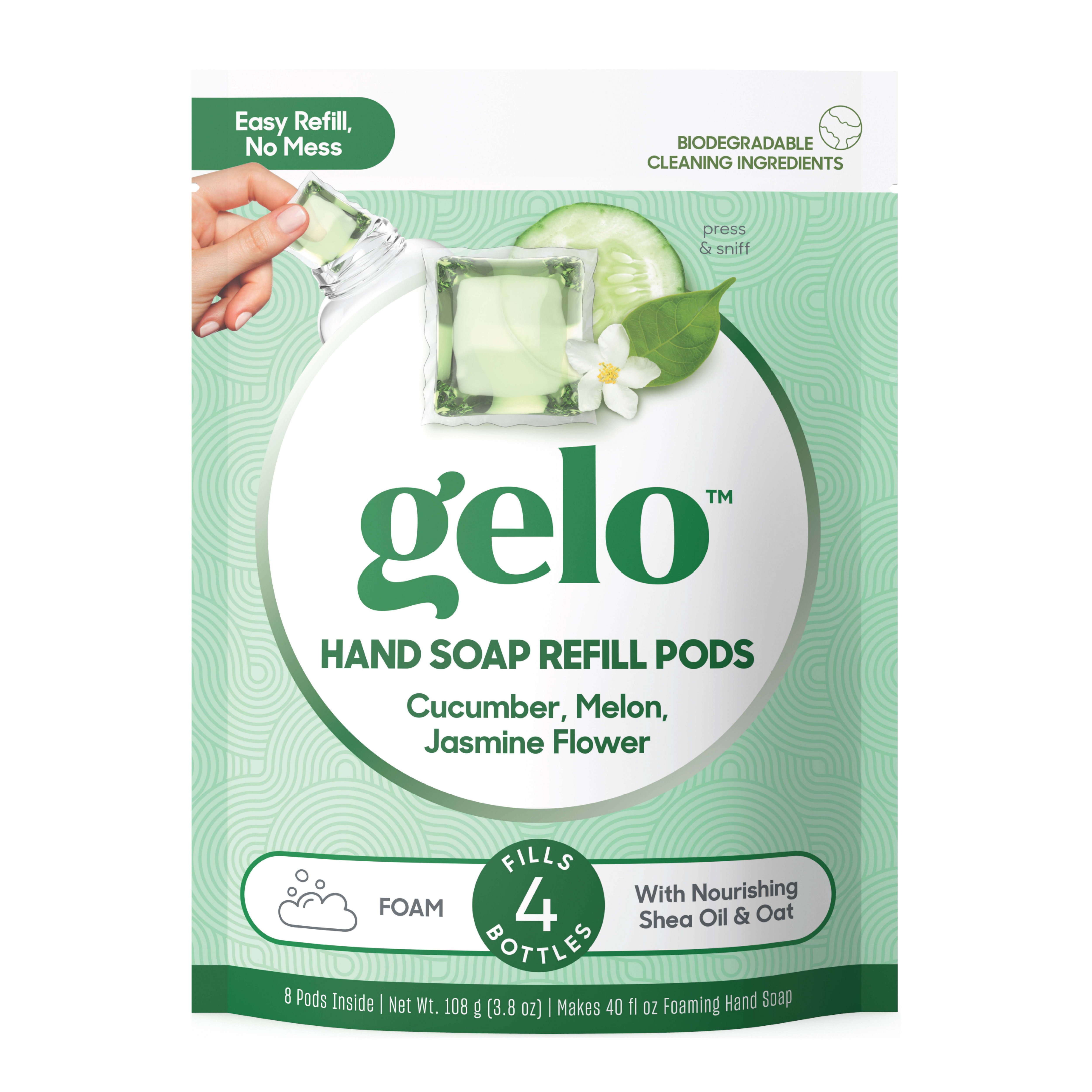 Gelo Hand Soap Refill Pods Cucumber Melon & Jasmine - Shop Cleansers ...