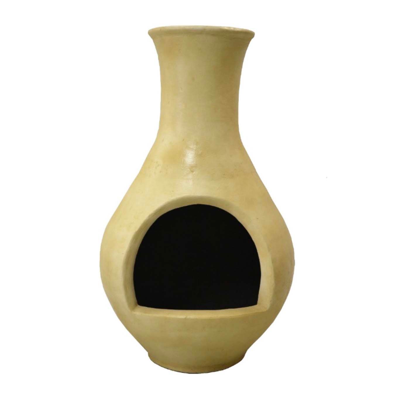 Blue Orange Pottery Medium Clay Bulb Chiminea Pearl Shop Patio