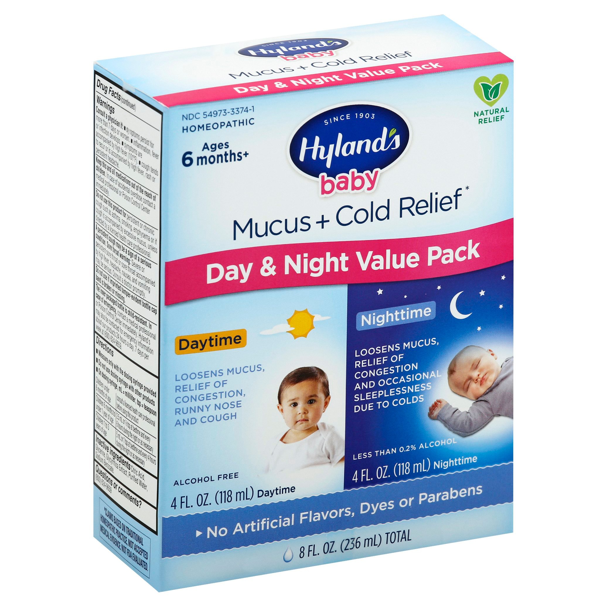 Hyland's Naturals Baby Cough Syrup Daytime 6+ Months - Jarabe para