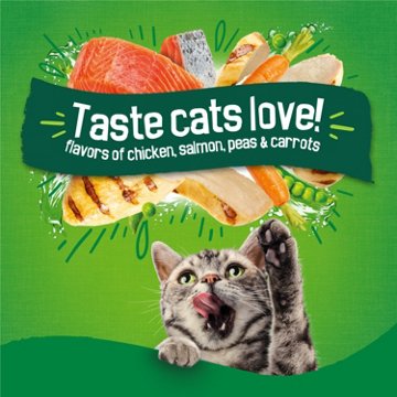 Friskies Purina Dry Cat Food Indoor Delights - Flavors of Chicken, Salmon, Peas, and Carrots