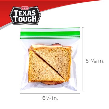 H-E-B Texas Tough Double Zipper Storage Bags - Variety Pack, 370 ct