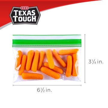 H-E-B Texas Tough Double Zipper Storage Bags - Variety Pack, 370 ct