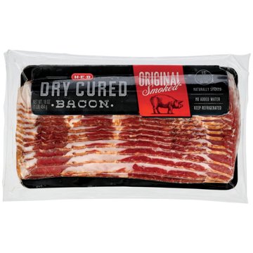 H-E-B Original Smoked Dry Cured Bacon, 16 oz