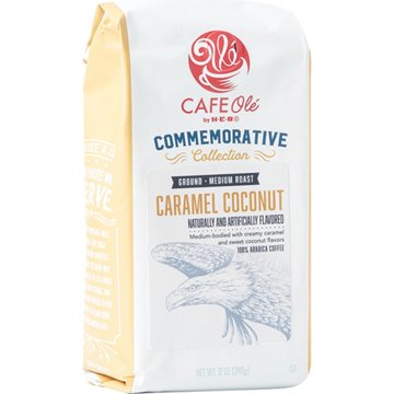 CAFE Olé by H-E-B Commemorative Collection Medium Roast Caramel Coconut Ground Coffee, 12 oz