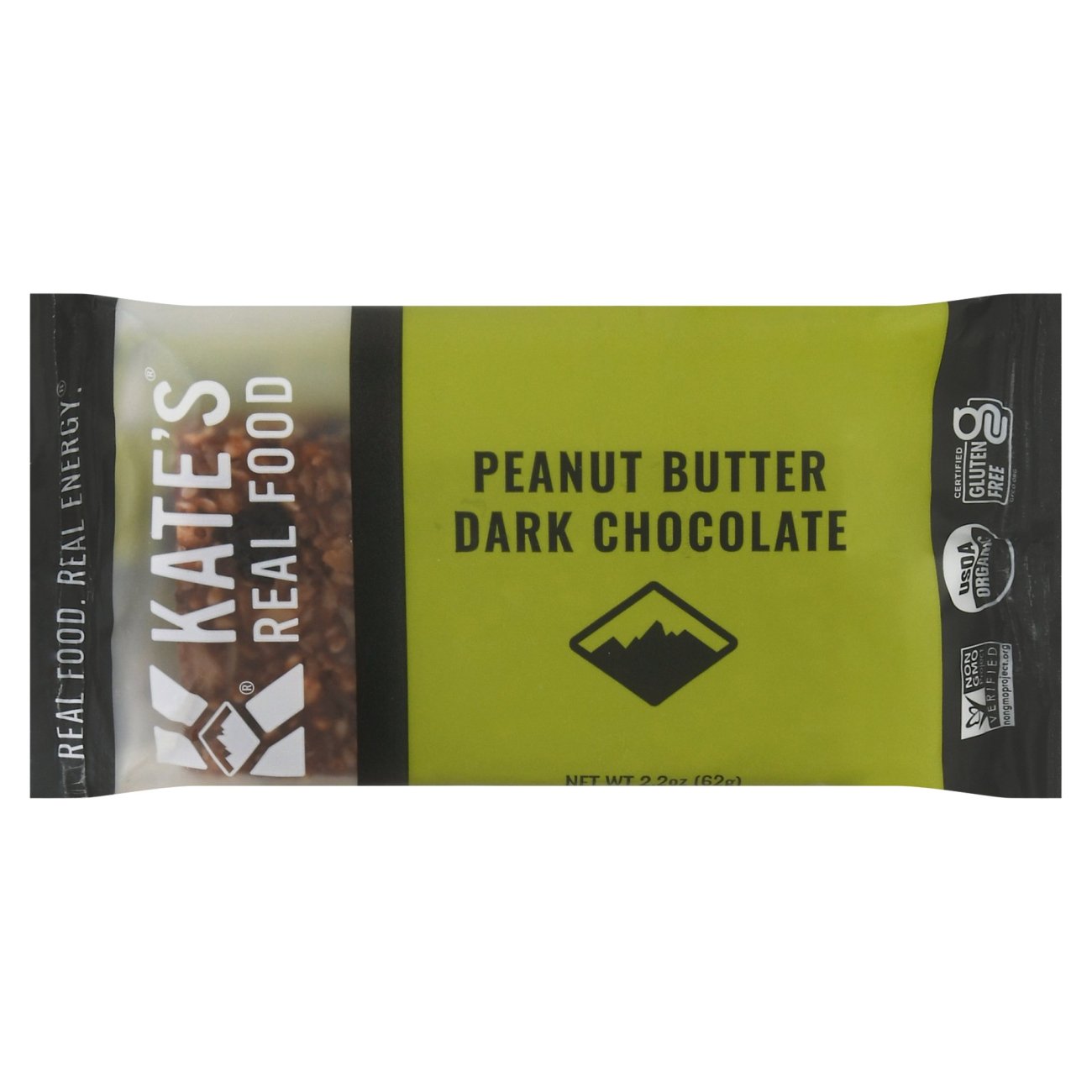 Kate's Real Food Bar, Peanut Butter Milk Chocolate - 12 pack, 2.2 oz bars