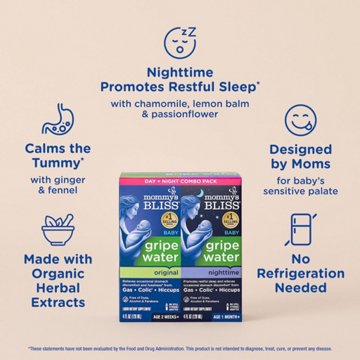 Mommy's Bliss Gripe Water Day + Night Combo, 2 pk