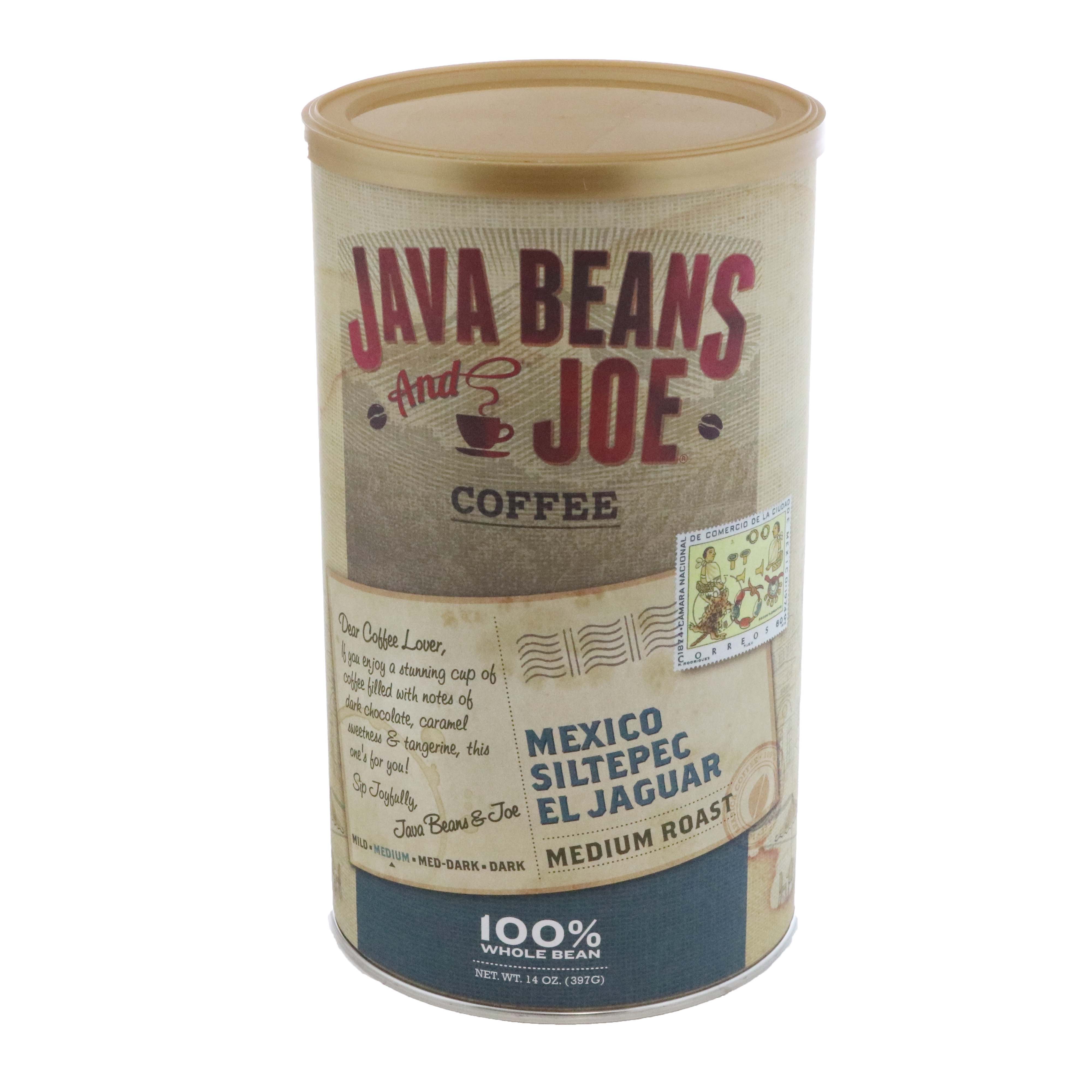 Java Beans & Joe Mexico Siltepec El Jaguar Medium Roast Whole Bean