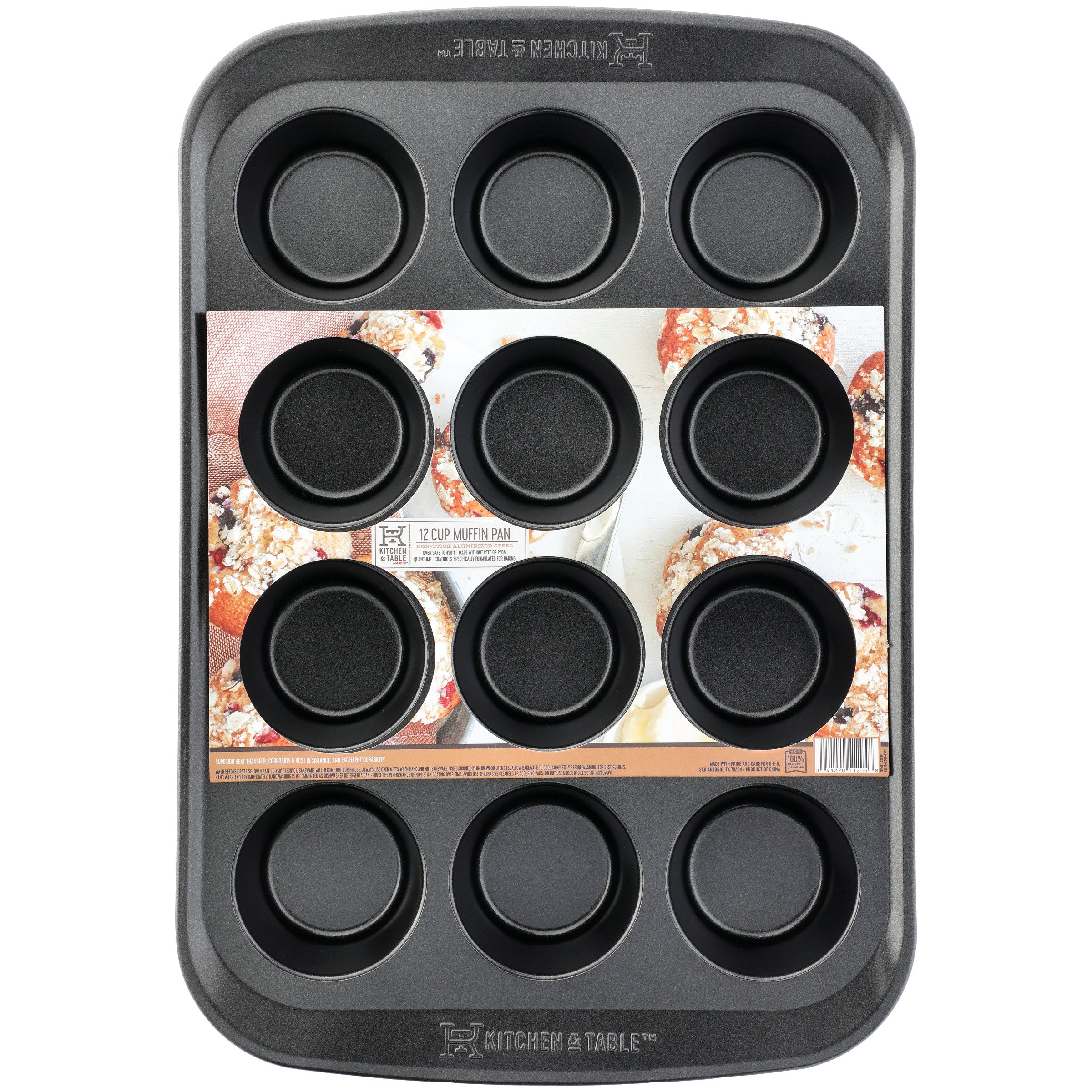 Kitchen & Table by HEB Gunmetal Aluminized Steel Muffin Pan Shop