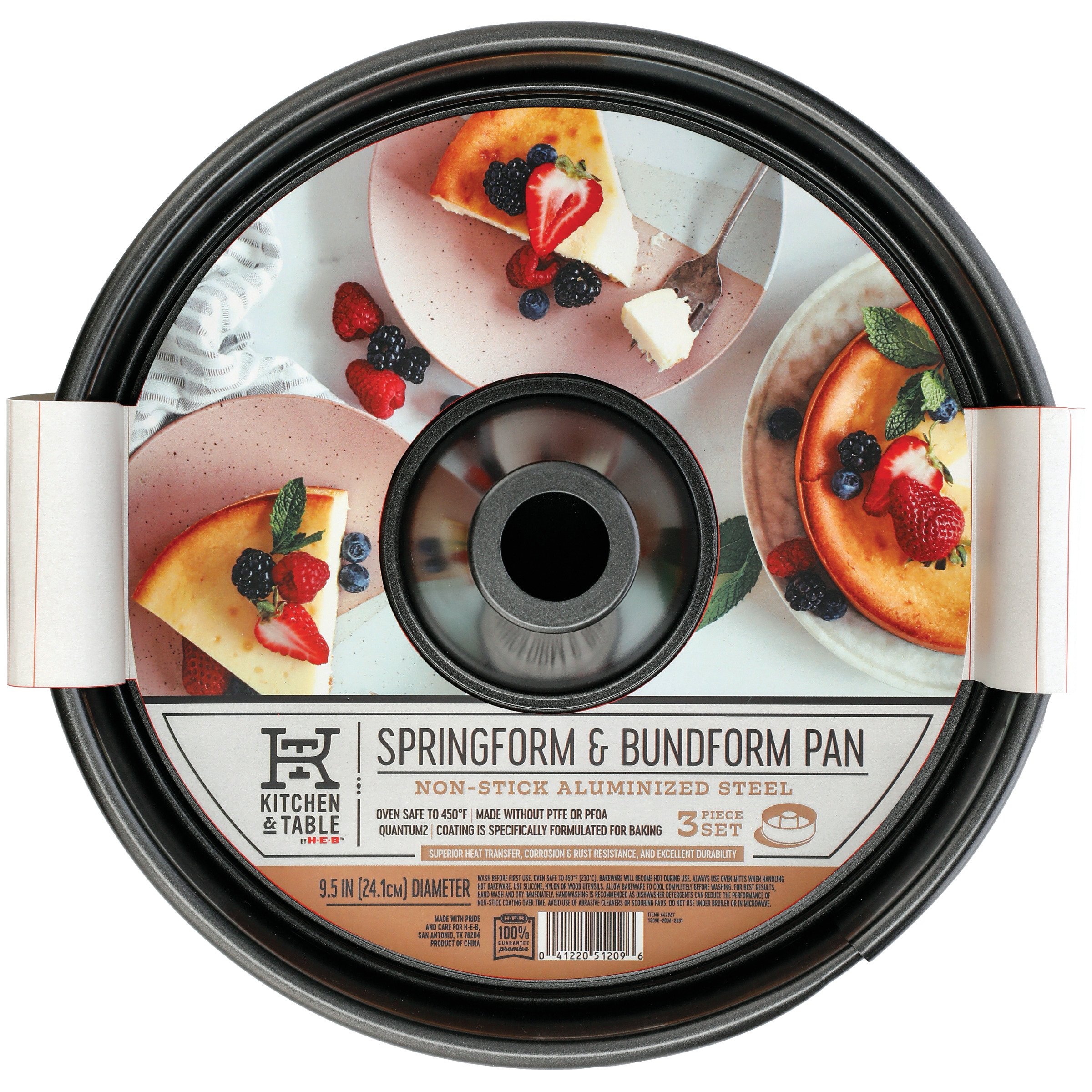 Kitchen & Table by HEB Gunmetal Aluminized Steel 3 Piece Springform