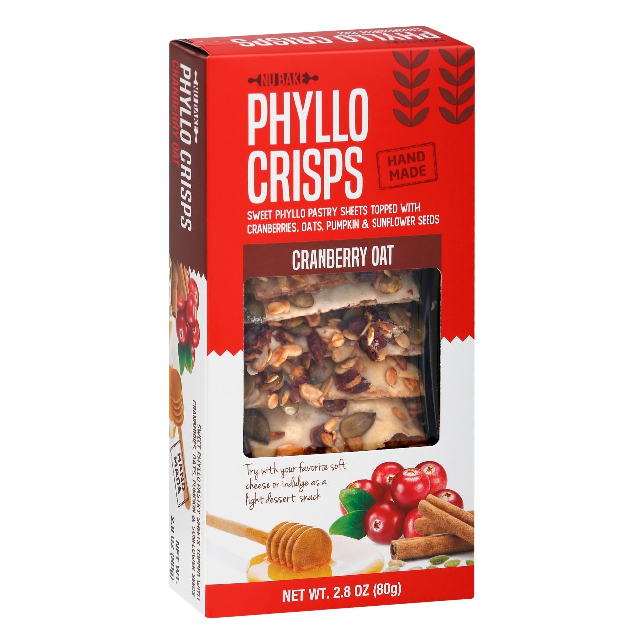 Nu Bake Phyllo Crisps Cranberry Oat Shop Crackers & breadsticks at HEB